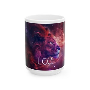 Personalized Leo Zodiac Coffee Mug, Horoscope, Birthday Mug, Gift for Her, Gift for Him, Leo Mug, Astrology Gift, Constellation