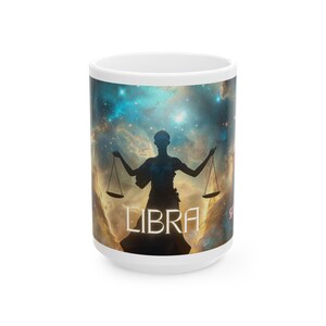 Personalized Libra Zodiac Coffee Mug, Horoscope, Birthday Mug, Gift for Her, Gift for Him, Libra Mug, Astrology Gift, Constellation