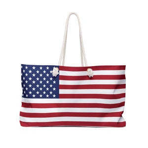 American Flag Weekender Bag, Flag of the USA, Old Glory Stars & Stripes