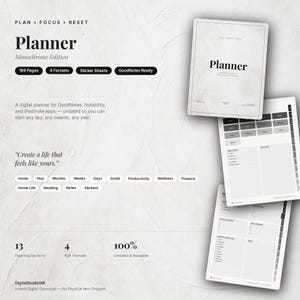 Digital Planner | Undated All-in-One | GoodNotes, iPad, Notability (Digital Download) | Professional