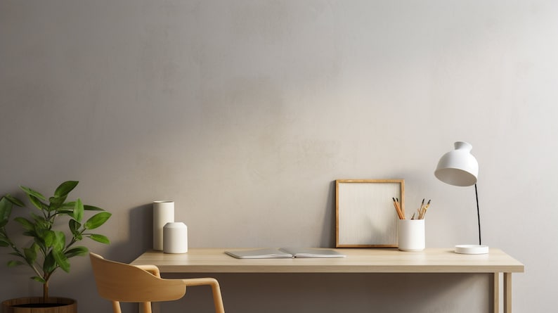 Simple Wall Zoom Background Office Pack for Virtual Meetings, Digital ...