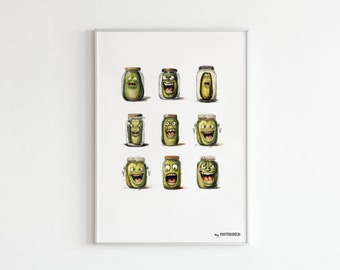 Crazy Vintage Pickles Print! Love pickles? Love these crazies