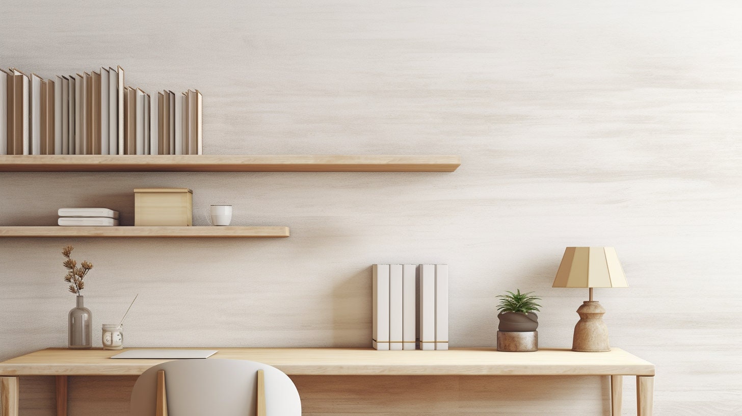 Simple Wall Zoom Background Office Pack for Virtual Meetings, Digital