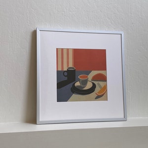Breakfast Club, Breakfast Art Print, Petit Déjeuner, Morning Coffee, Kitchen Wall Art, Art Poster, Digital Print
