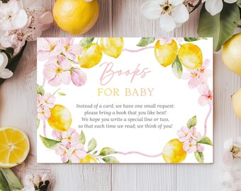Blumen Bücher für Baby Vorlage Bearbeitbare Buch Anfrage Karte Bücher für Baby Spiel Druckbare Babyparty Einladen Einsatz Baby Bibliothek Einsatz MS3
