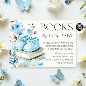 Un nuovo capitolo inizia Baby Shower Libri per Baby Card Storybook Baby Shower Wildflower Butterfly Tema Modello Storybook Richiesta libro NC1