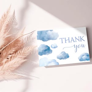 Cloud Nine Thank You Tag On Cloud 9 Baby Shower Favor Tag Blue Cloud Nine Baby Shower Boy We&#39;re on Cloud Nine Favors Baby Shover Favor CN1
