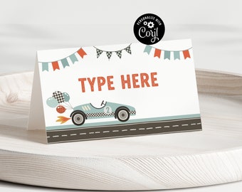 Editable TWO Fast Birthday Food Label Race Car 2nd Birthday Label Racing Car Vintage Race Car Printable Template Instant Download RC1 RC3