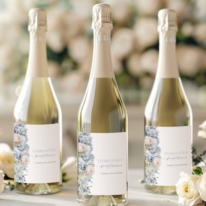 Champagne Label Template Bridal Labels Dusty Blue Bridal Shower Favours Mini Champagne Labels Wine Label Champagne Tag Favors For Guests F22