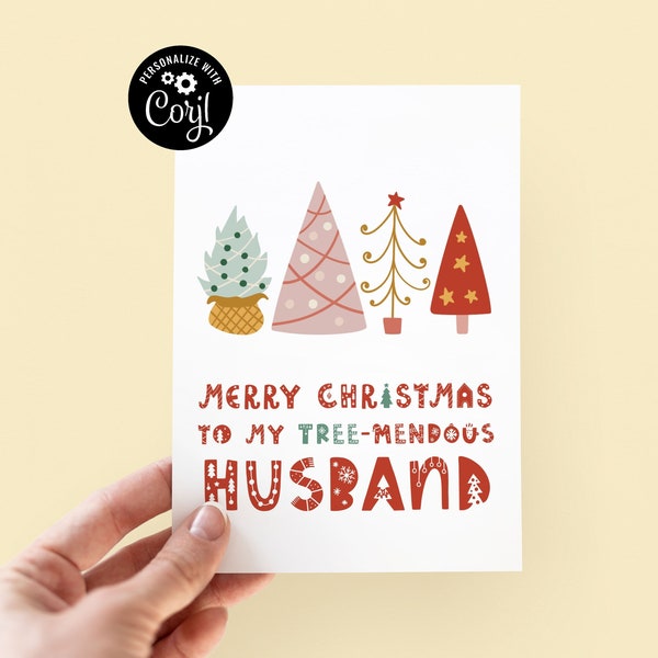 Editable Husband Christmas Card Best Husband Christmas Card Husband Personalised Christmas Card Husband Xmas Card Digital Download Printable