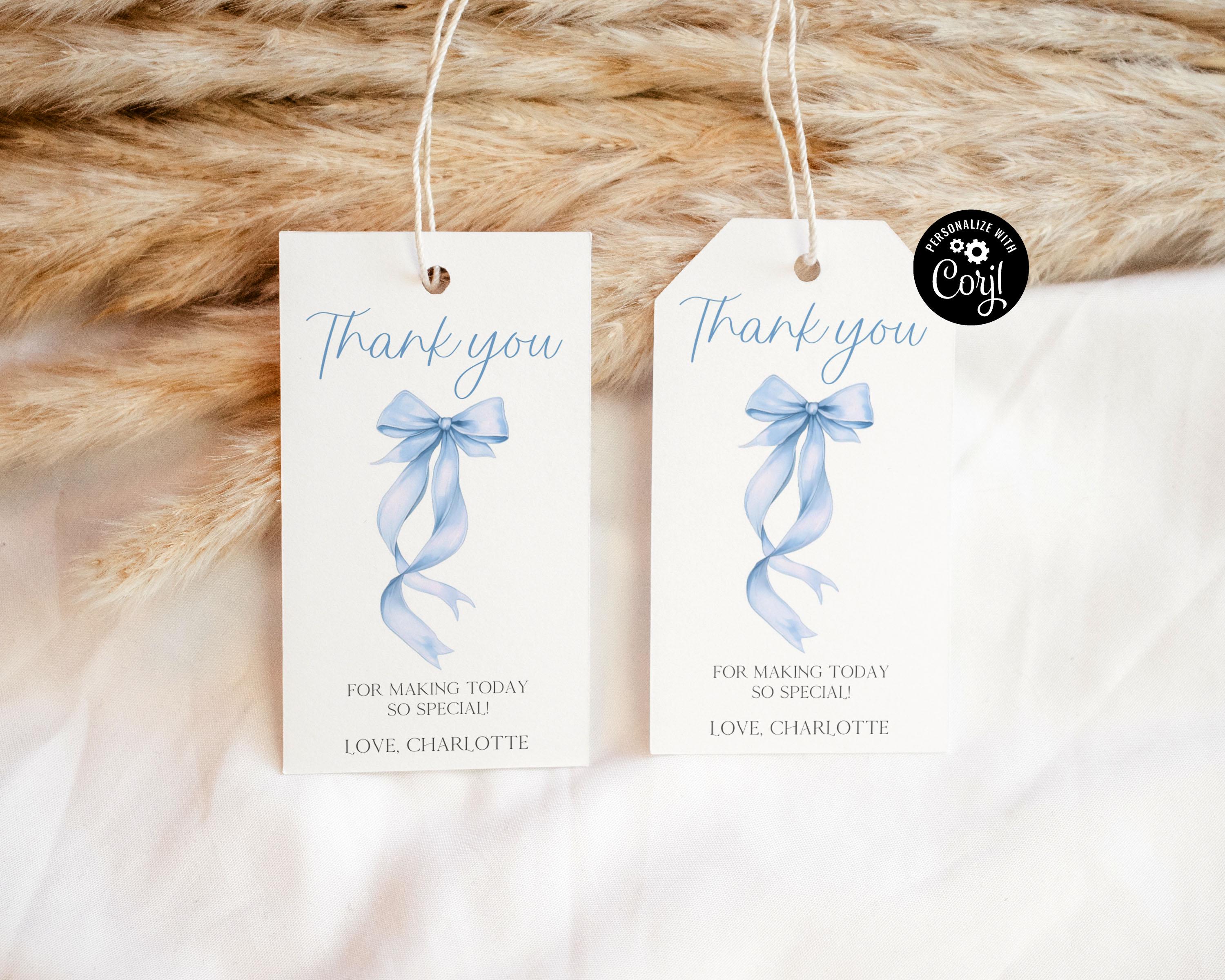100 Etichette Personalizzate Per Bomboniere Matrimonio - Tag Di Ringraziamento In Carta Con Stampa Digitale, Formato 7x4,5 Cm, Colore Turchese, Con Testo Personalizzabile - 4