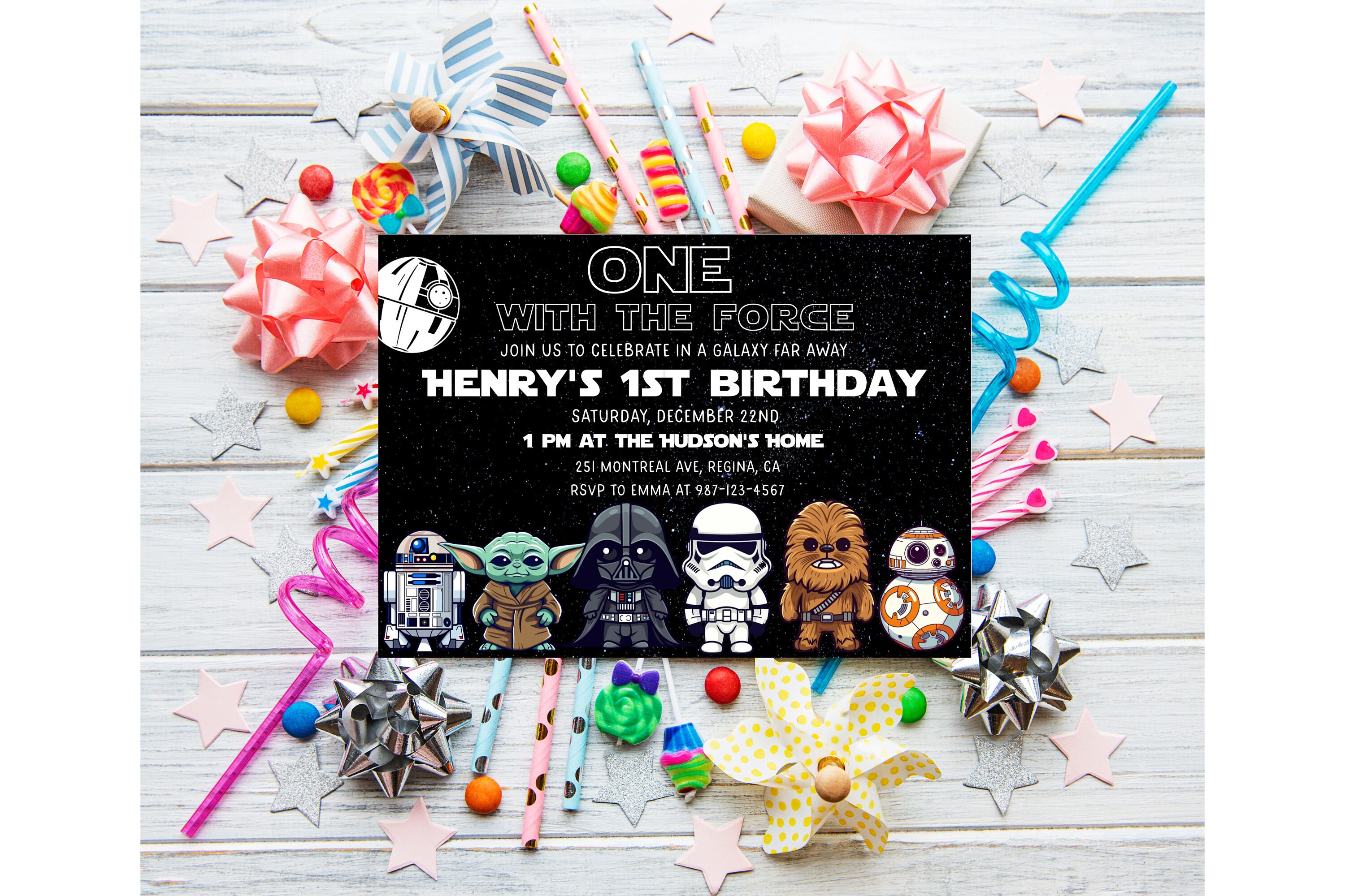 Editable Star War Birthday Invitation Template Printable Birthday Party ...