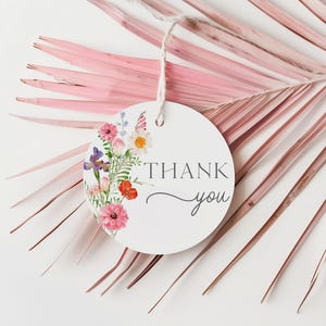 Baby In Bloom Favor Tag Wild flower Baby Shower Thank You Tag Summer Flower Gift Tag Floral Baby Brunch Favors Baby Bloom Shower Favours BB4