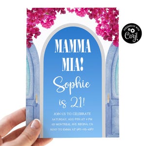 Bearbeitbare Mamma Mia Einladung Griechenland Party Digitale Einladungsvorlage Mamma Mia Party Girl Party Einladen Griechische Party Mamma Mia 21. Geburtstag