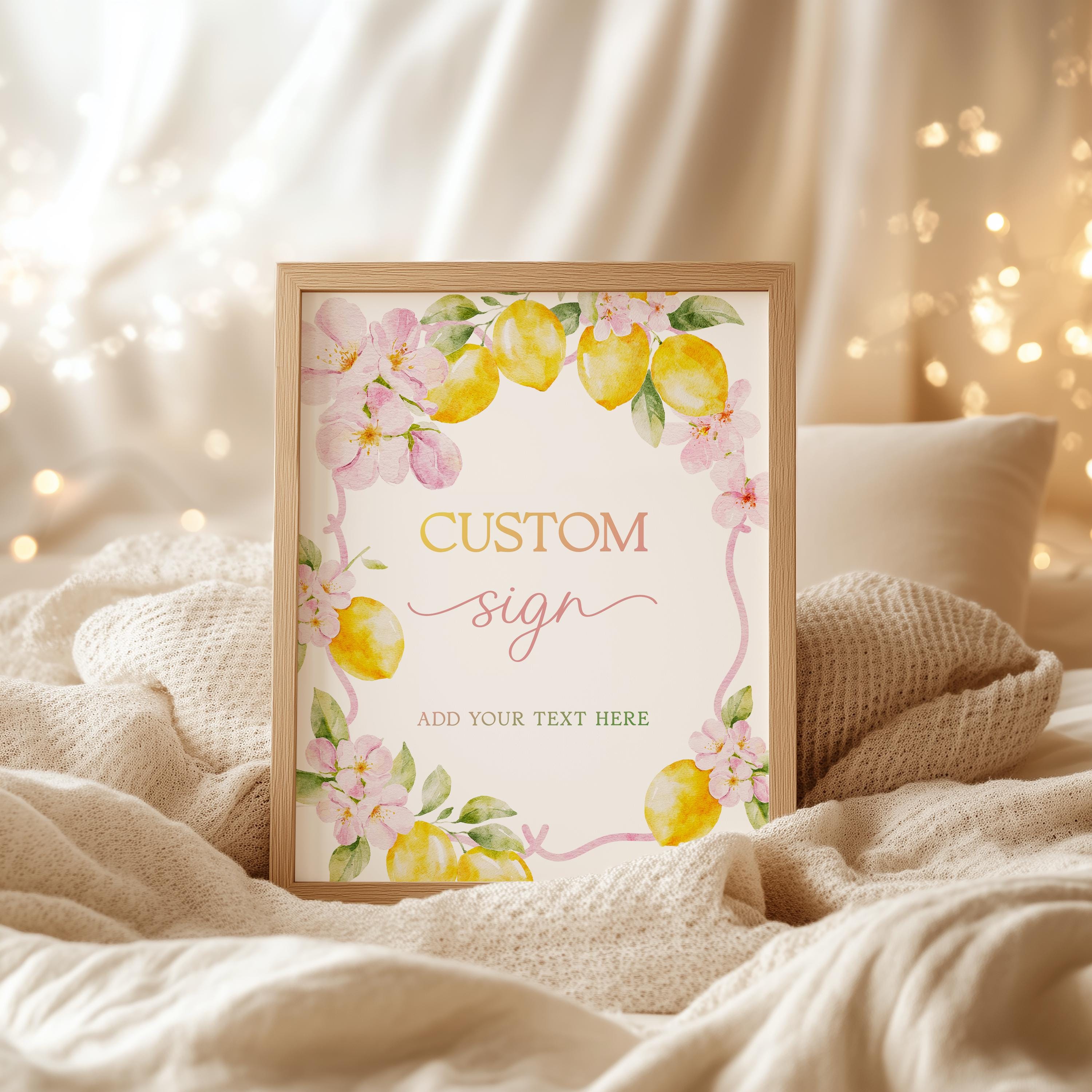 Citrus Custom Sign Template Lemon Sign Amalfi Coast Bridal Shower Sign ...