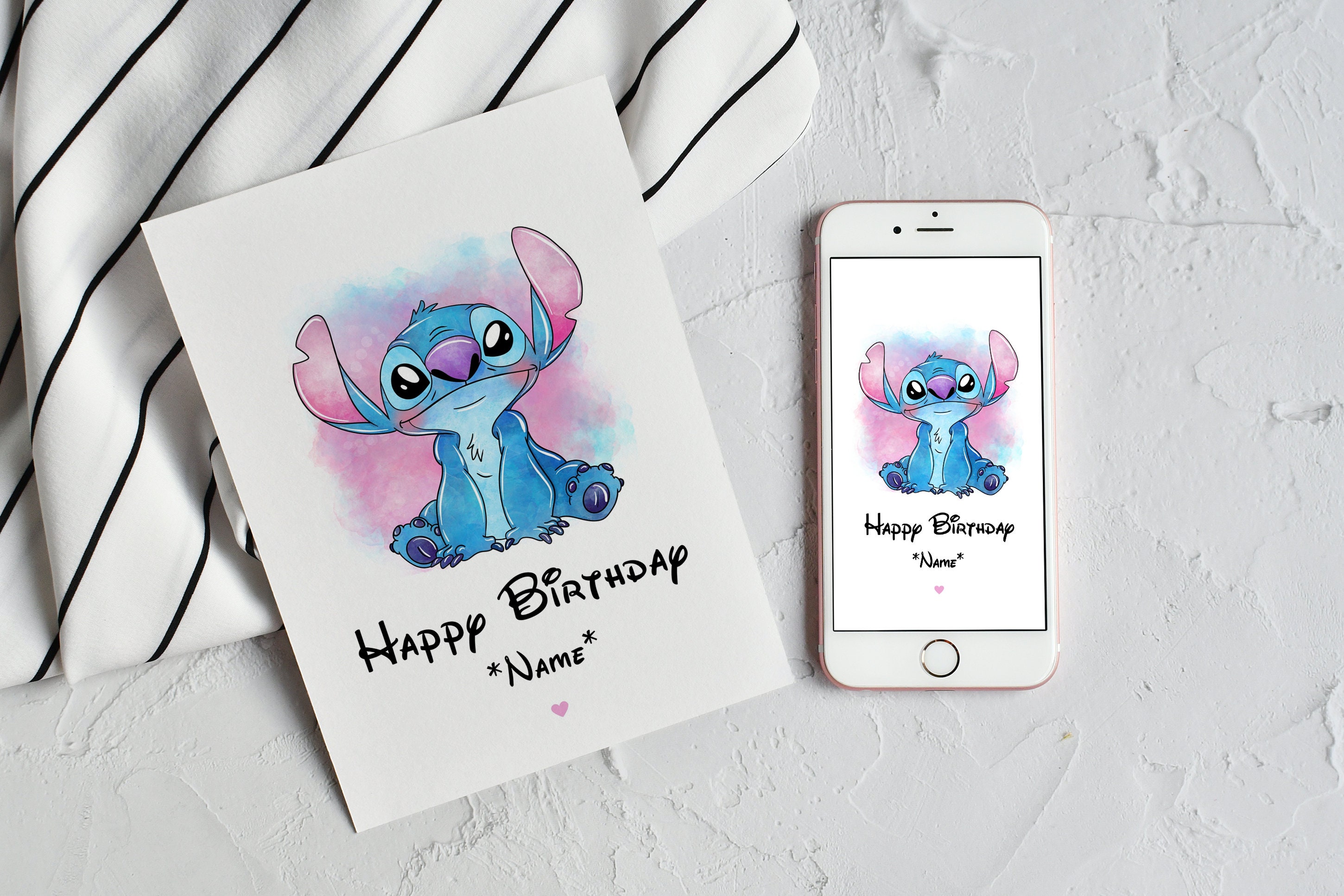 Lilo and Stitch Coloring Page. Printable Stitch Birthday Cards. Stitch  Birthday Card Instant Download. Stitch Coloring Page Happy Birthday. 
