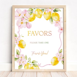 Citrus Favor Table Sign 8x10 She Found Her Main Squeeze Sign Citrus Party Favors Sign Amalfi Bridal Shower Sign Lemon Wedding Shower MS1