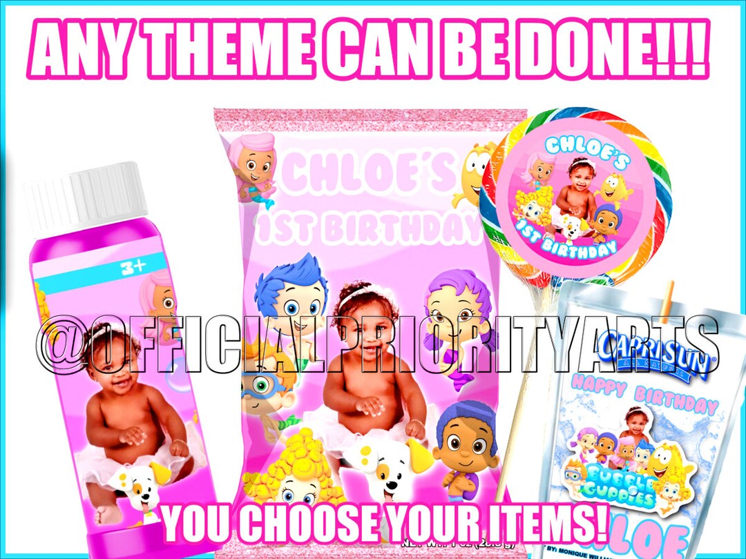 Bubble Guppies Favors, Bubble Guppies Party Supplies, Bubble Guppies