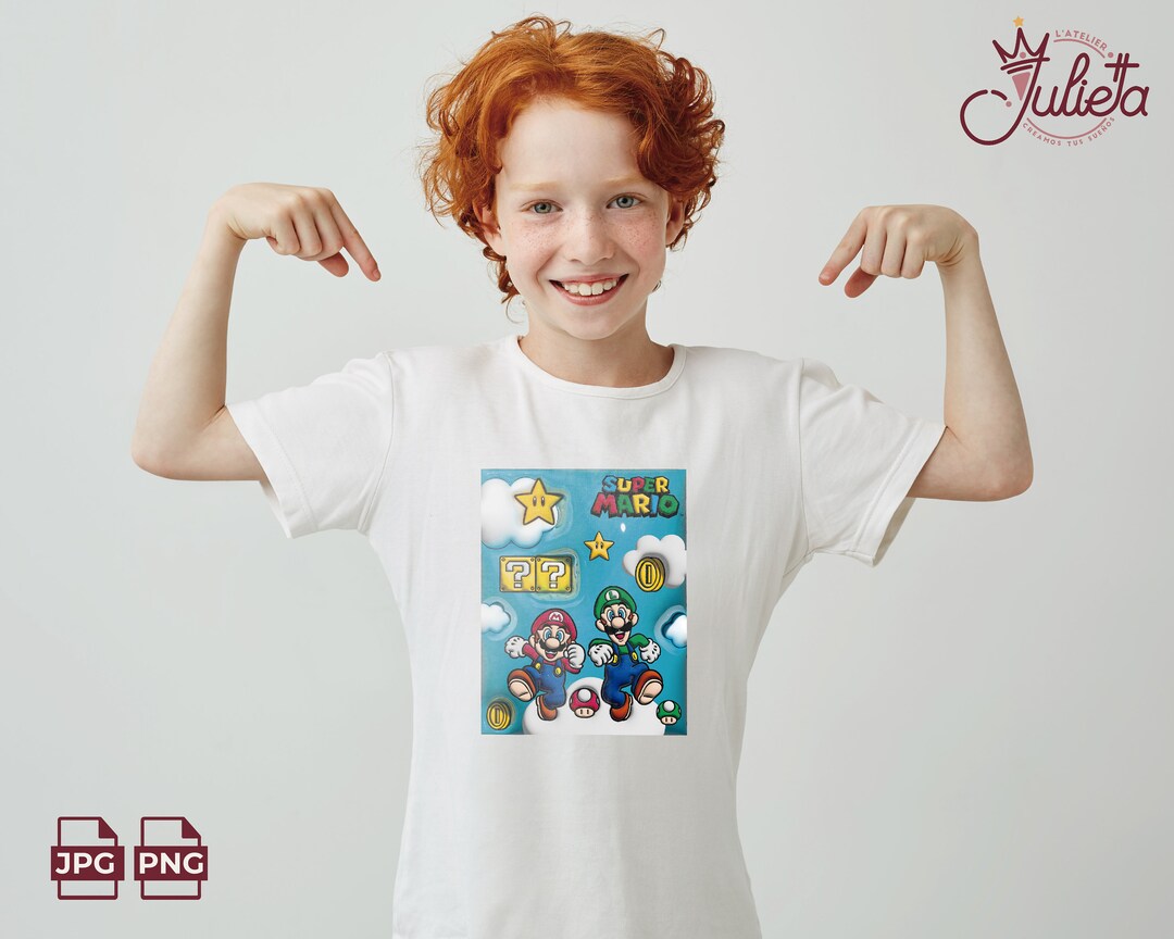 Diseño 3D Inflado, Dibujos Animados, Mario 3D Puff PNG Y JPG Descarga ...