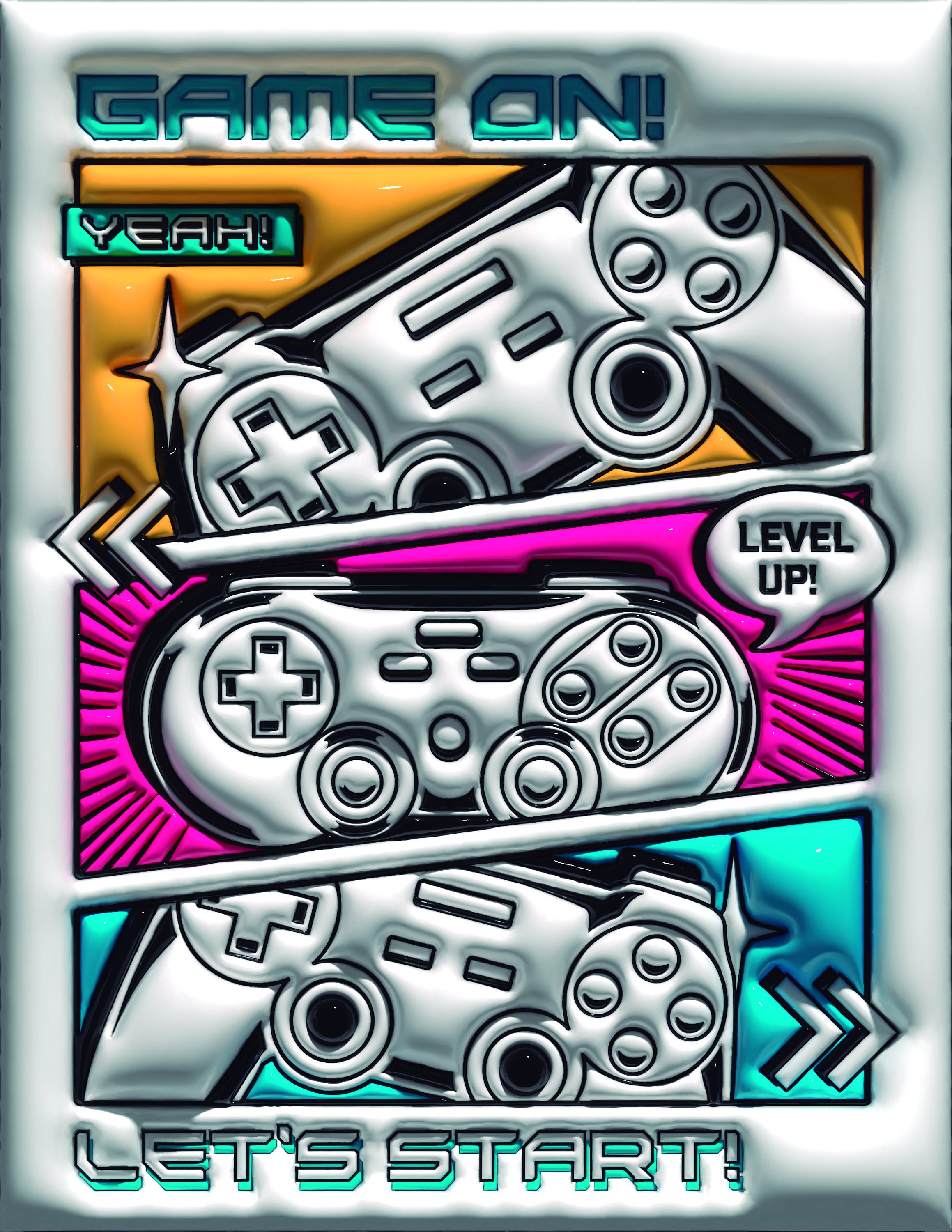 Digital Design GAMER 3D PUFF Archivo Digital Con Diseño De Gamer En 3D ...