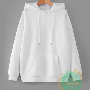 White polyester hoodie hotsell