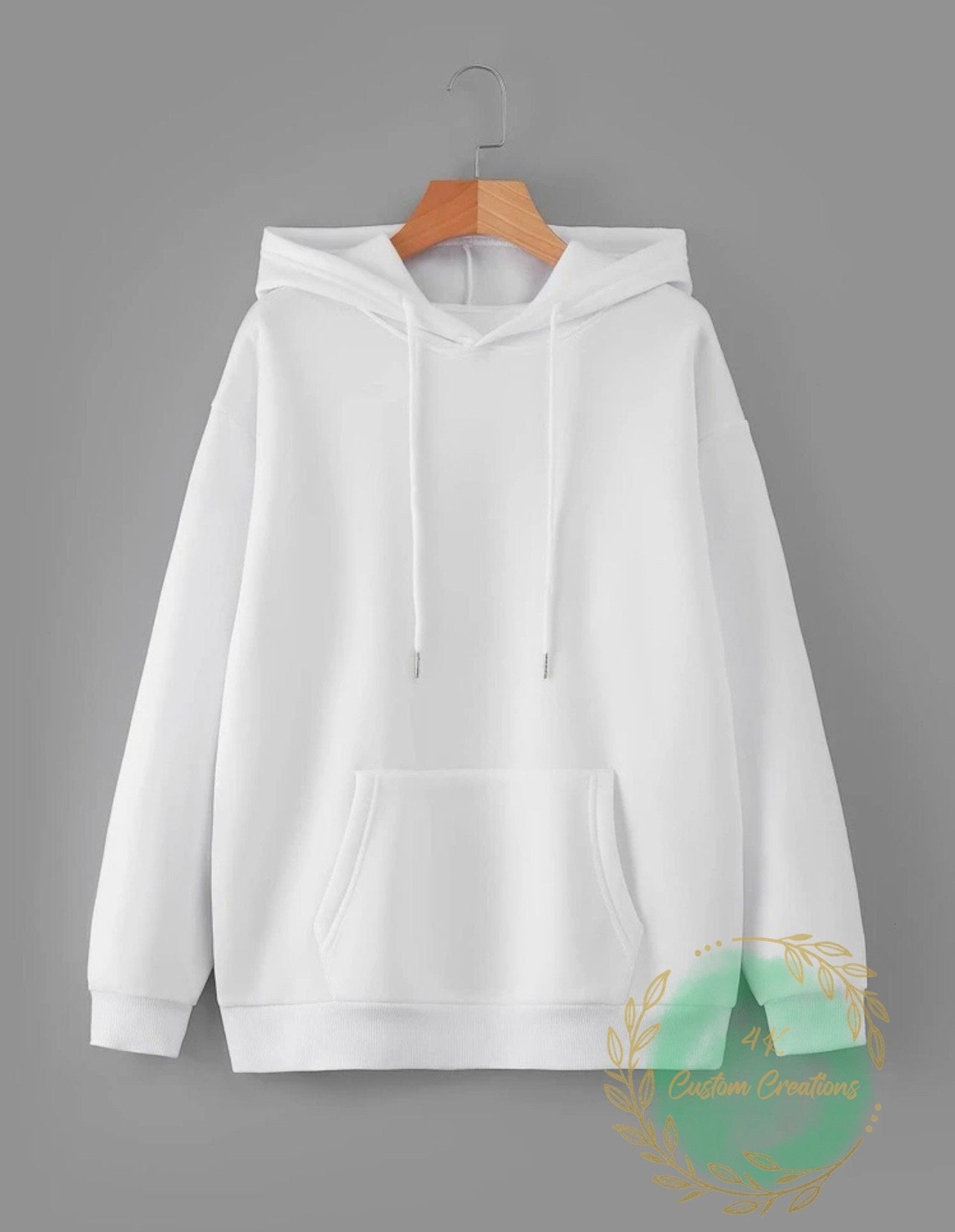 White polyester hoodie Clearance