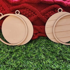 Blanko Ornament Vorlage SVG Shiplap Ornament für DIY Ornament Laser SVG Glowforge Runde Verzierung