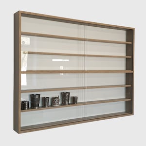 Verzamelaarsvitrine voor uw schatten, hangende vitrine, plank, vitrine met 6 compartimenten!!!