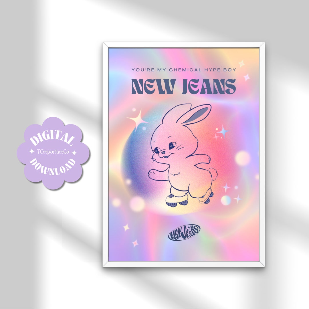 New jeans Minimalistic lyric Poster print