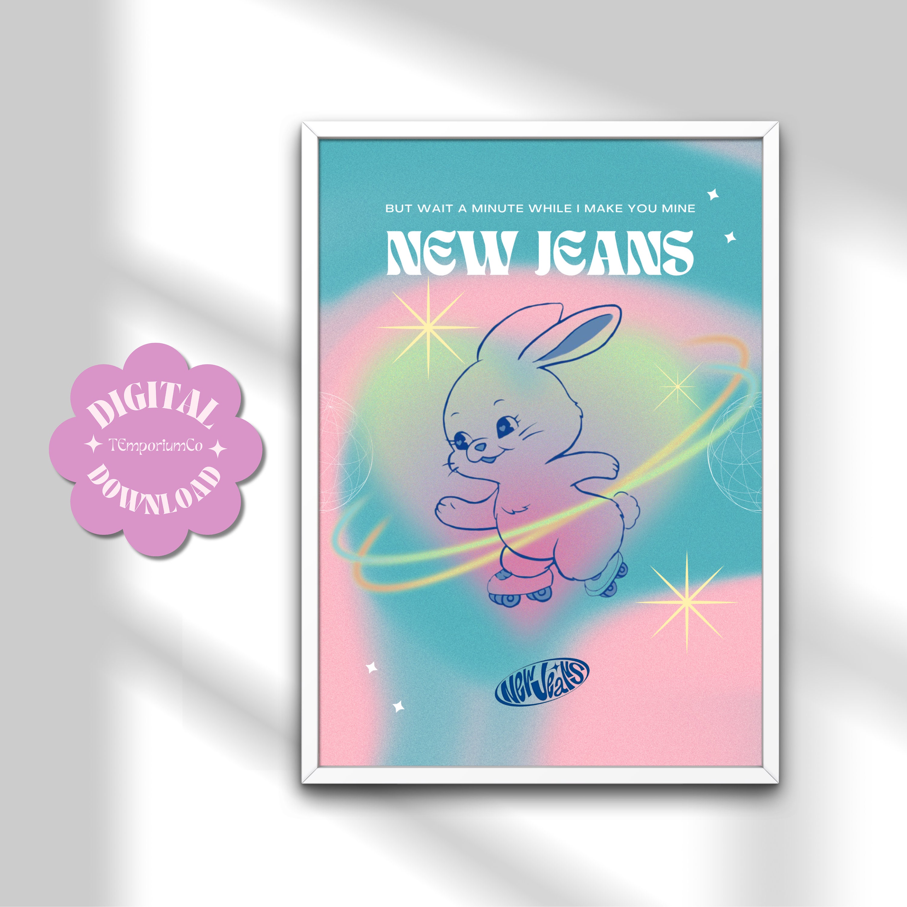 Printable New Jeans Super Shy Poster. New Jeans Merch. Super Shy Make You  Mine Newjeans Poster. KPOP Merch Pastel Retro Y2K Poster. 