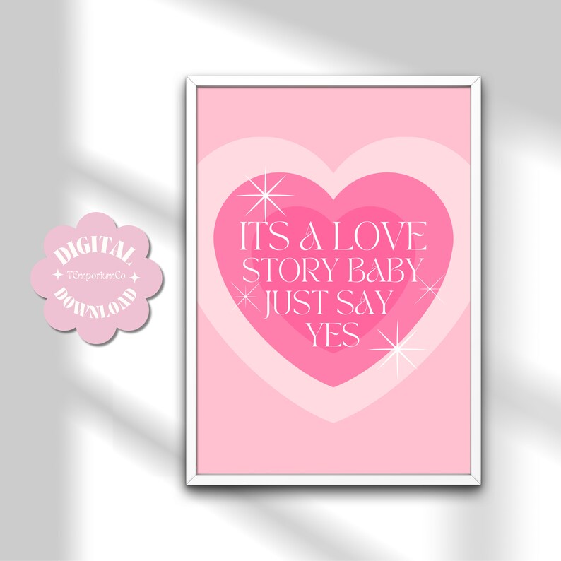 Printable Love Story Taylor Swift Poster. Taylor Swift Song Lyric Print. Folklore Swiftie Merch ...