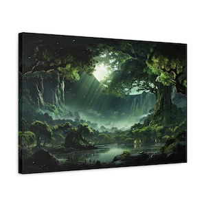 Emerald Trees of Life, Matte Canvas, Stretched, 1.25&quot;