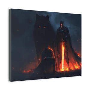 Fantasy-Themed Canvas Art, Wall Decor, Home Office Decoration, Gift for Fantasy Lovers, Video Game Art, Geek Decor