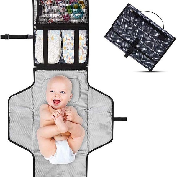 Portable Changing Pad, Travel Changing Mat, Waterproof and Portable Baby Change Mat, Diaper Bag, New Baby Gift