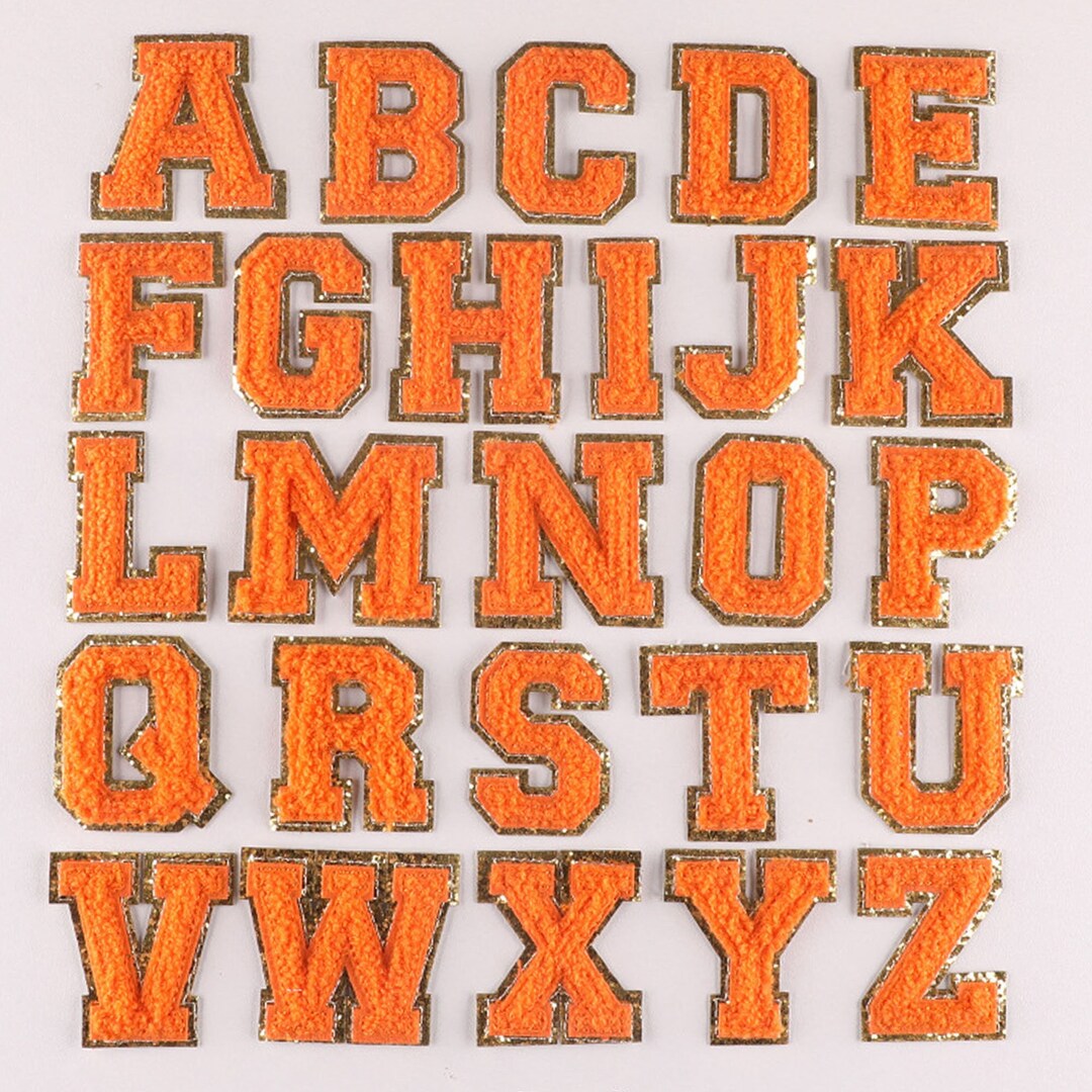 Self Adhesive Chenille Letter Patches Alphabet Multi Colors Etsy