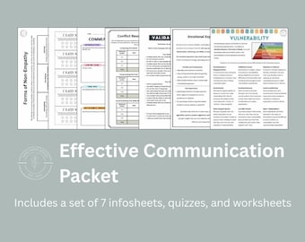 Effective Communication Packet | Digital Print | Counselor & Therapist Resources, Handouts, Homework