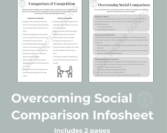Overcoming Self-Comparison Infosheet | Digital Print | Counselor & Therapist Resources, Handouts, Homework