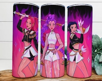 HuntrX Demon Hunters 20oz Tumbler | K-Pop Merch Cup | Dark Fantasy K-Pop Tumbler | Fan Gift | Hot & Cold Stainless Steel Cup