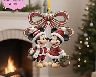 FAUX CROCHET Acrylic Ornament, Disney Christmas Ornament, Acrylic Ornament, Christmas Tree Decoration, Christmas Gift