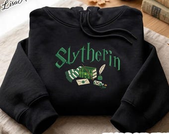 Embroidered Sweatshirt Wizard, Fantasy sweatshirt, Magic sweatshirt, School of Witchcraft and Wizardry, Magic wand, Wizard staff