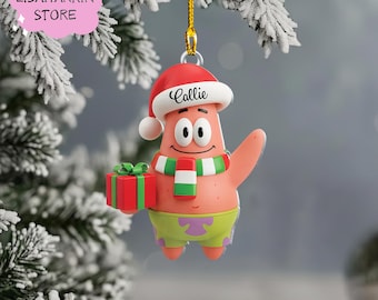 Personalized Patrick Christmas Acrylic Ornament, Custom Acrylic Ornament, Baby’s First Christmas Ornament, First Christmas Keepsake