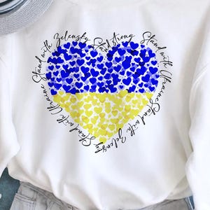 Ukraine Heart Shirt, Ukraine Flag Shirt, Stop War Shirt, Stand with Ukraine, Stand with Zelensky, Protest Shirt, Freedom Ukraine