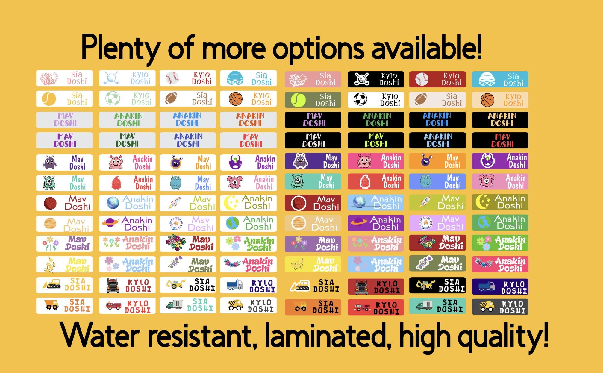 School Supply Labels | Daycare Stickers | Water Bottle Sticker ...