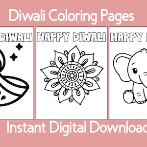 Diwali Coloring Pages | Diwali Coloring Pages for Toddler and Preschool  | Diwali school activity | Diwali Printables | Diwali