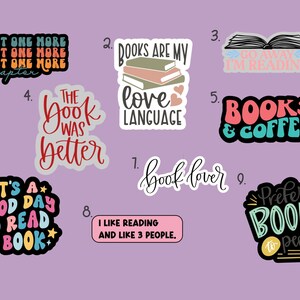Bookish Sticker, Book Club Sticker, Reader Sticker Gift, Booktok Decal, Waterproof Sticker, Laminated Sticker