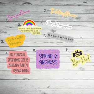 Sticker Pack Motivational Stickers, Positivity Stickers, Feel good , Inspirational Stickers, Waterproof, laminated, affirmation quote