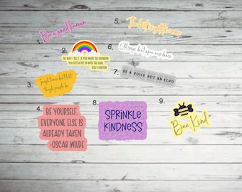 Sticker Pack Motivational Stickers, Positivity Stickers, Feel good , Inspirational Stickers, Waterproof, laminated, affirmation quote