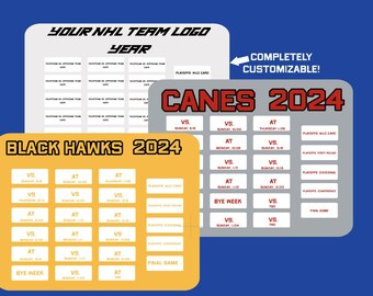 2024 NHL Schedule | Regular Season Games Planner Sticker | NHL Stickers | Mini Stickers | Hockey Planner Stickers | NHL Game Day