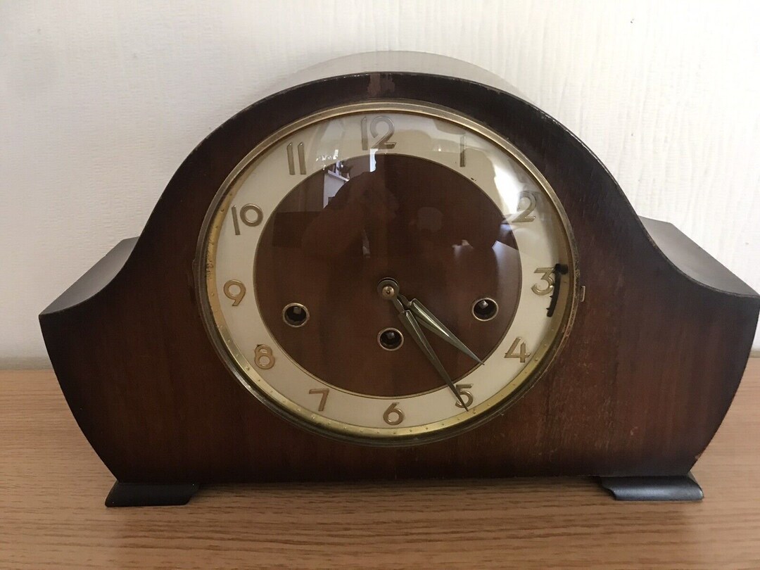 Vintage Triple Chiming Mantle Clock Etsy UK