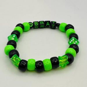 Charli XCX BRAT inspired BRAT Kandi Bracelet